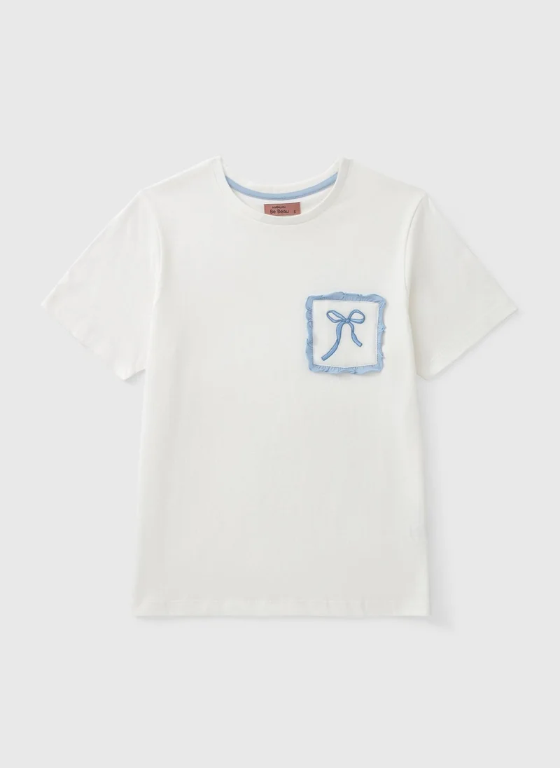 Matalan White White Bow Pyjama Top for Women | Best Price UAE